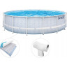 Каркасный бассейн INTEX CHEVRON PRISM FRAME 488х122см 19156л фильтр 5678л\ч лестница тент 26746